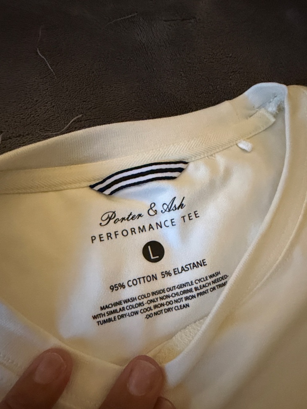 Men's White Crewneck Short Sleeve Tee - Picture 2 of 2